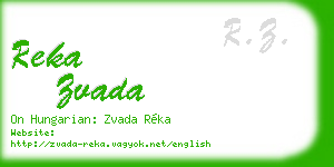 reka zvada business card